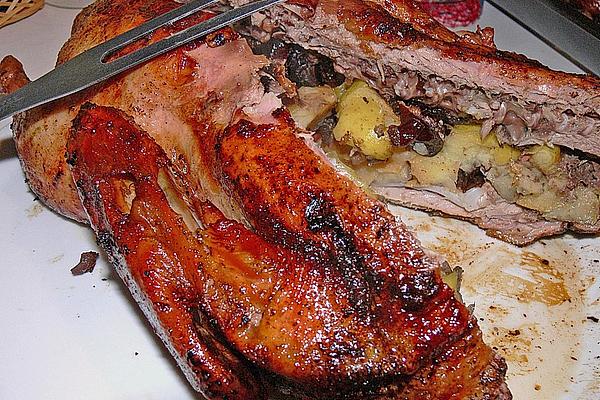 Duck with Apples, Prunes and Bacon