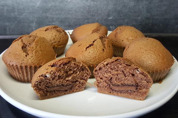Egg White Chocolate Muffins with Liquid Core