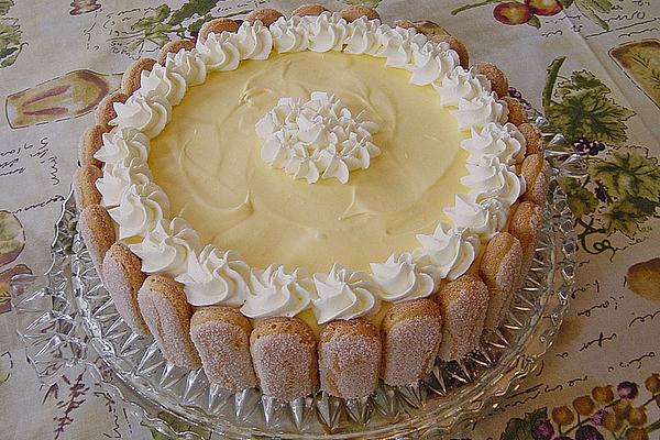 Eggnog Cake with Ladyfingers