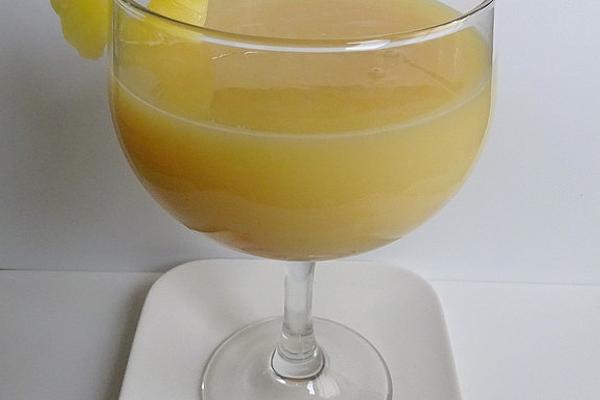 Eggnog Punch with Pineapple and Mango