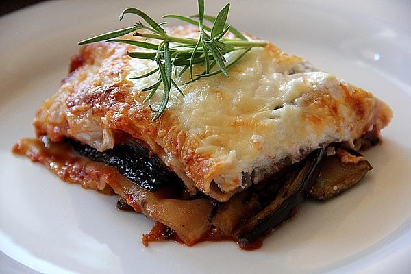 Eggplant and Zucchini Lasagna with Goat Cheese