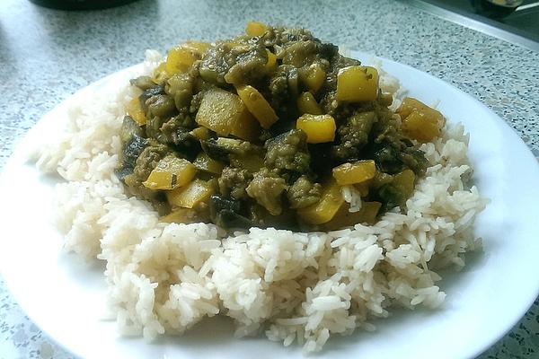 Eggplant Curry with Rice