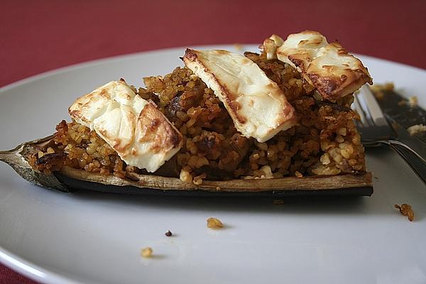 Eggplant Filled with Oriental Couscous