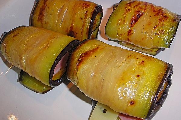 Eggplant Rolls with Ham and Cheese
