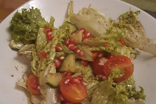 Endive Salad with Pomegranate Seeds