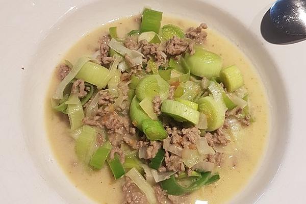 Exotic Mince and Leek Soup