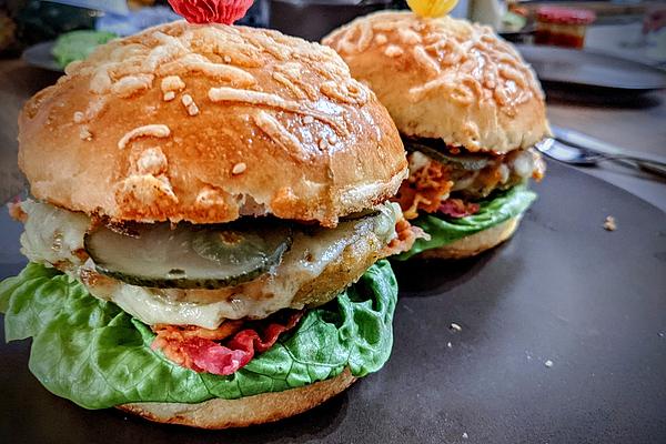 Falafel Burger with Baked Potatoes