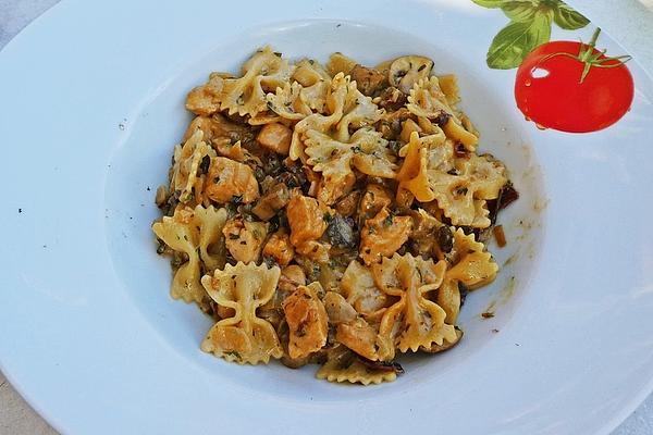 Farfalle with Chicken and Roasted Garlic
