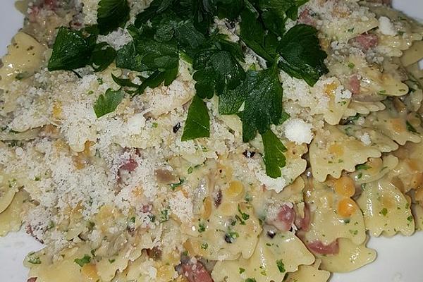 Farfalle with Red Lentils