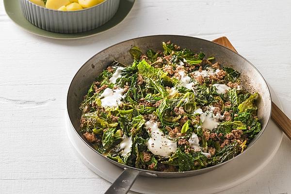 Fast Savoy Cabbage Mince Pan