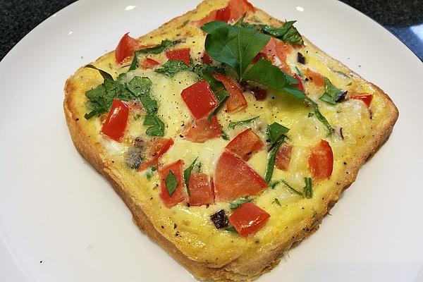 Feta with Egg and Tomatoes on Toast