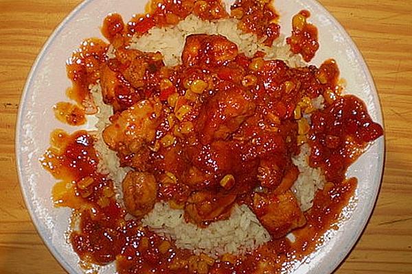 Fiery, Spicy Honey Chicken