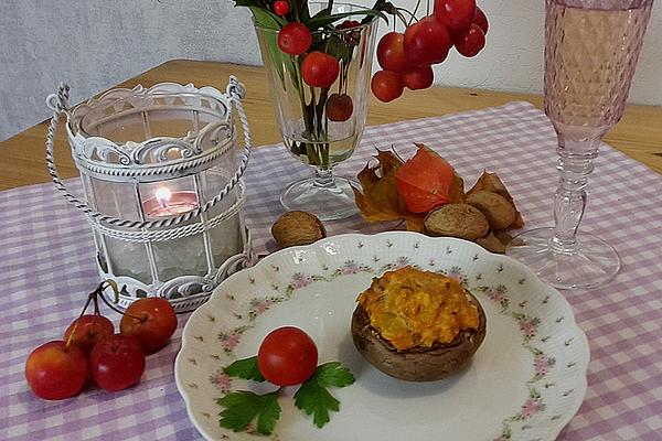 Filled Oven Mushrooms with Three Types Of Cheese