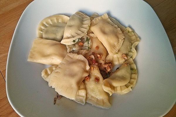 Filled Pasta – Ricotta with Gorgonzola and Roasted Walnuts and Browned Butter