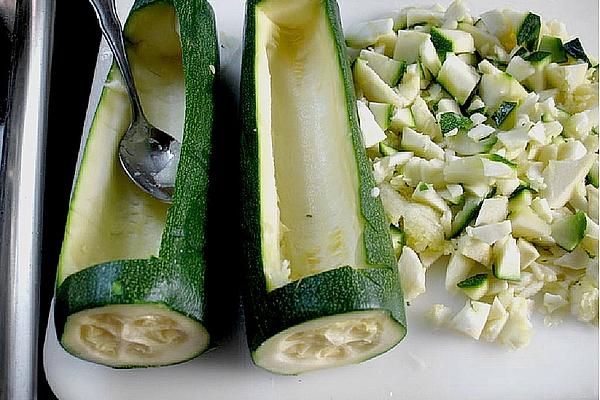 Filled Zucchini with Feta and Walnuts