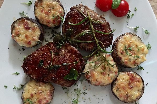 Fillet Of Beef with Stuffed Mushrooms