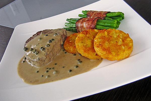 Fillet Steak with Cognac and Pepper Sauce