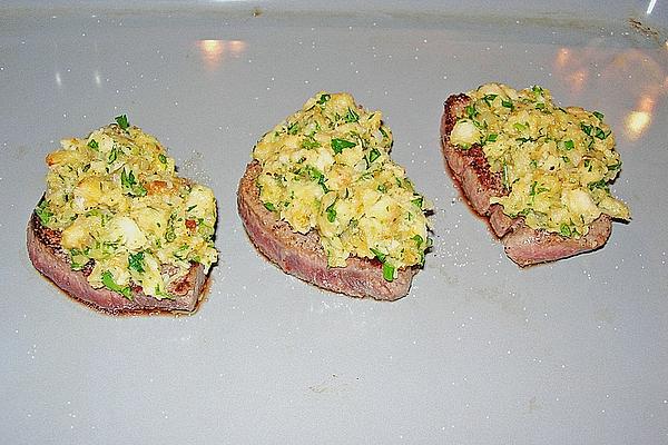 Fillet Steak with Herb Topping