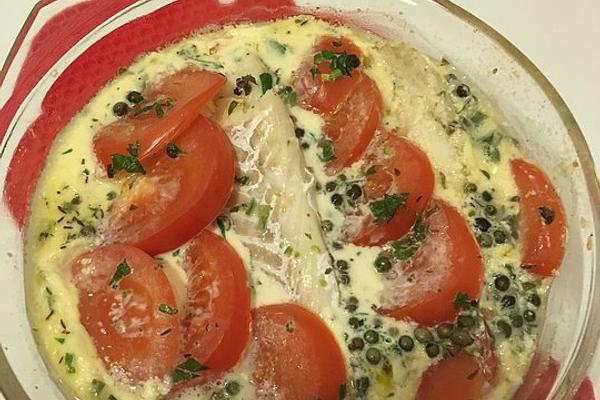 Fish Casserole with Tomatoes and Peppercorns