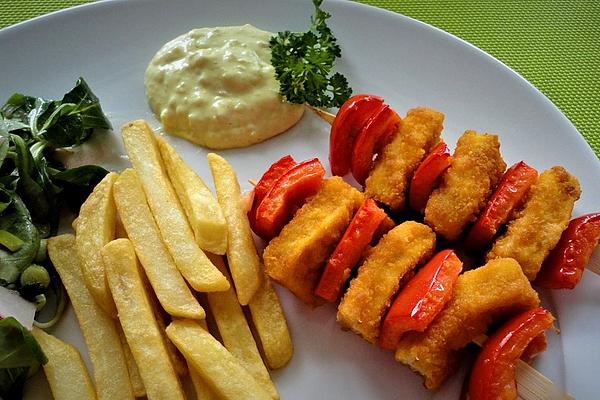 Fish Fingers Shashlik with Fries