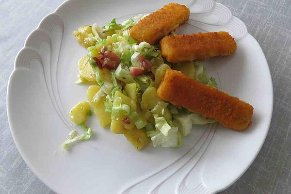 Fish Fingers with Potato Salad