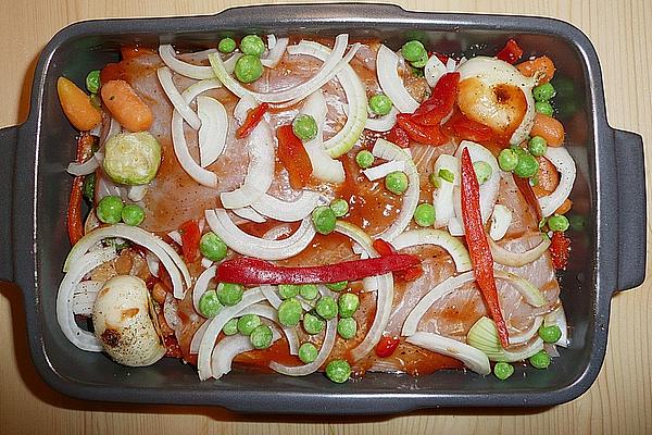Fish in Baking Dish or Assiette