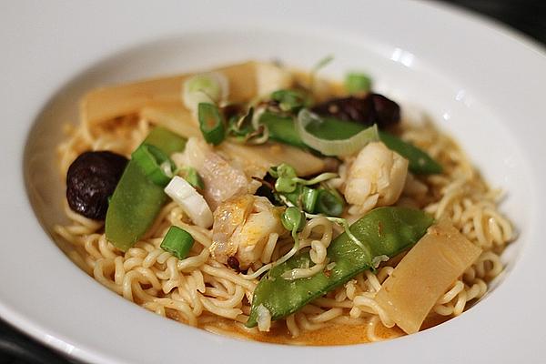 Fish Ragout with Chinese Egg Noodles