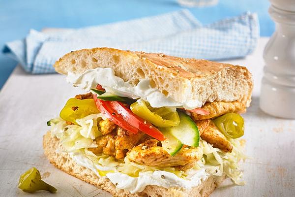 Flatbread Sandwich with Chicken