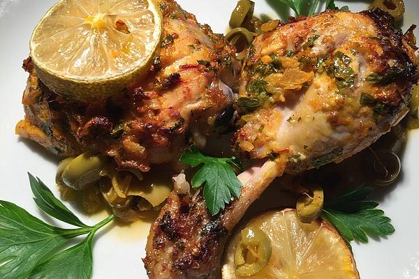Flavored Chicken with Olives and Lemons