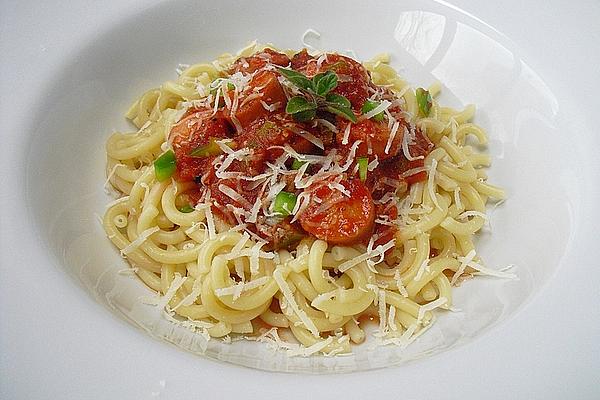Forked Spaghetti with Sausage Ragout