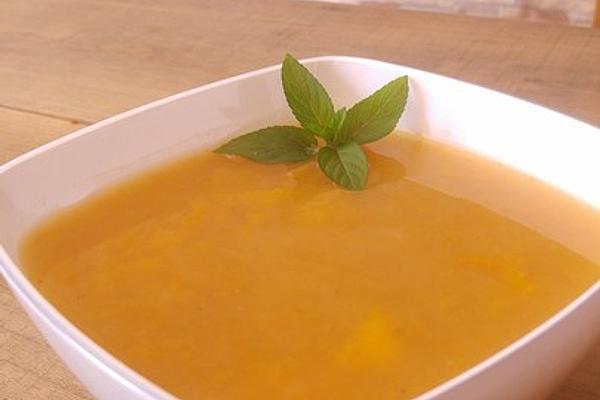 Fresh Fruit Soup Made from Great-grandmother`s Style