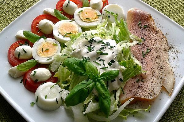Fresh Salad with Smoked Trout