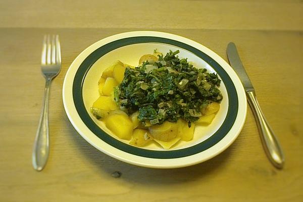 Fresh Spring Nettle Vegetables with Mashed Potatoes
