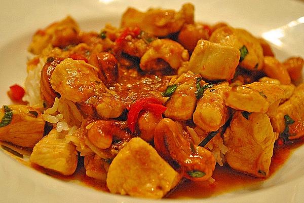 Fried Chicken with Red Curry Paste &amp; Cashew Nuts