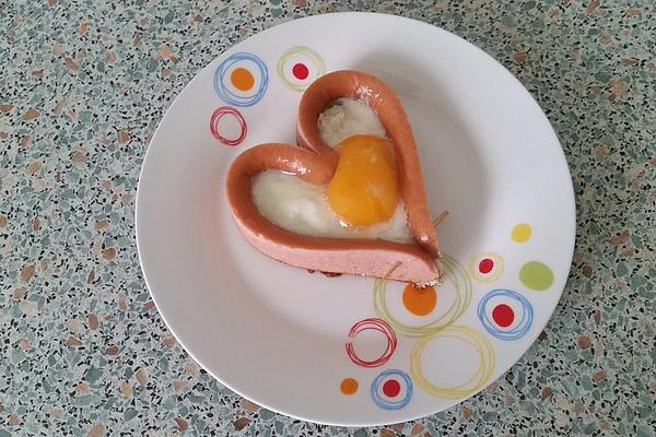 Fried Egg in Sausage Heart