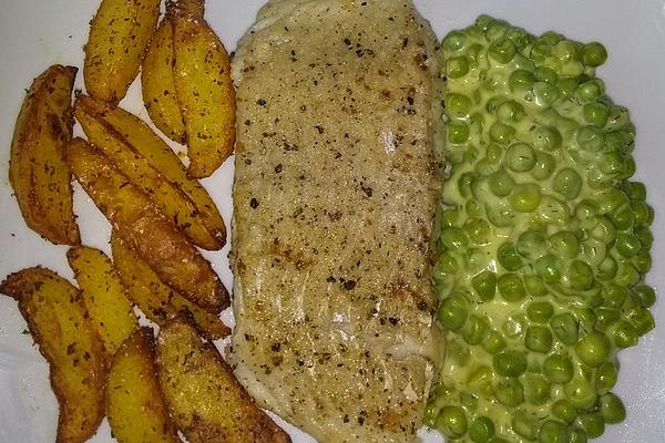 Fried Fish in Mustard Sauce with Peas