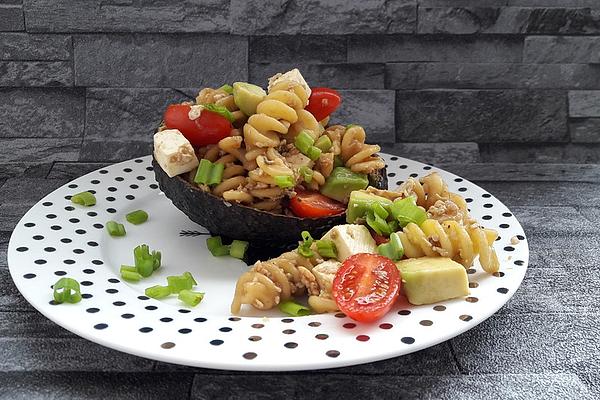 Fried Noodles with Egg and Avocado