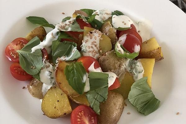 Fried Potato Salad with Basil