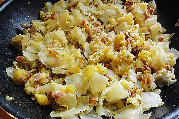 Fried Potatoes with Cabbage
