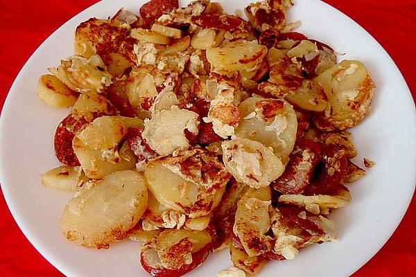 Fried Potatoes with Sucuk