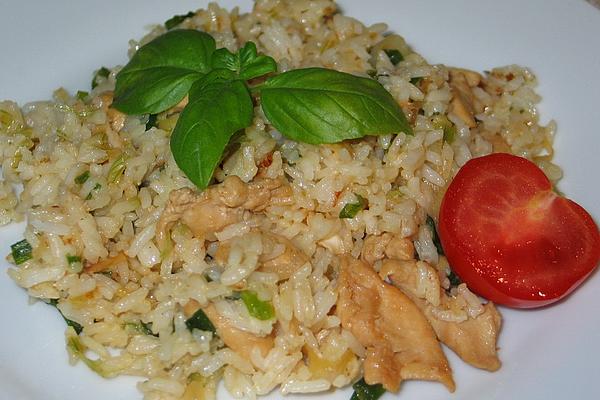 Fried Rice with Chicken and Basil