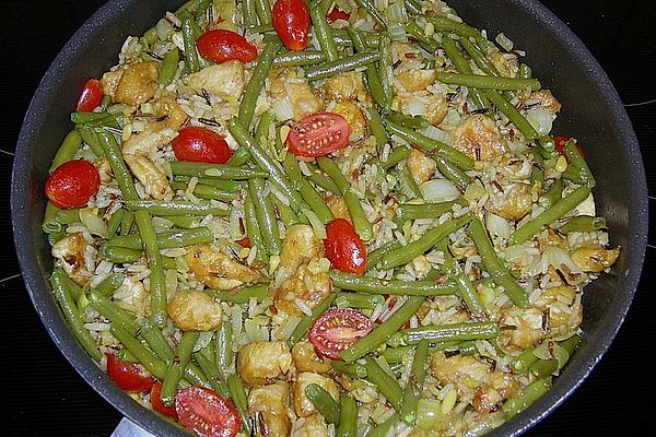 Fried Rice with Chicken and Beans