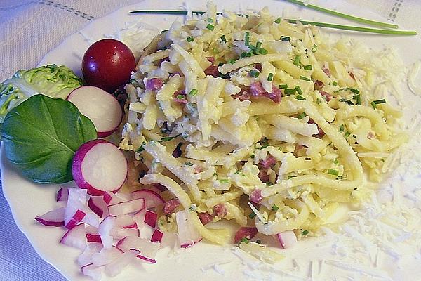Fried Spaetzle with Ham
