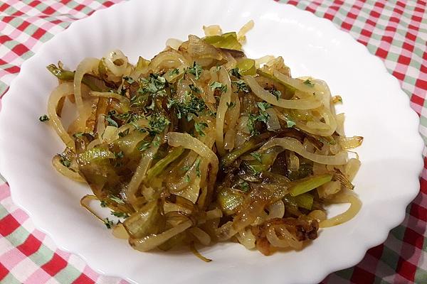 Fried Spring Onions As Vegetable