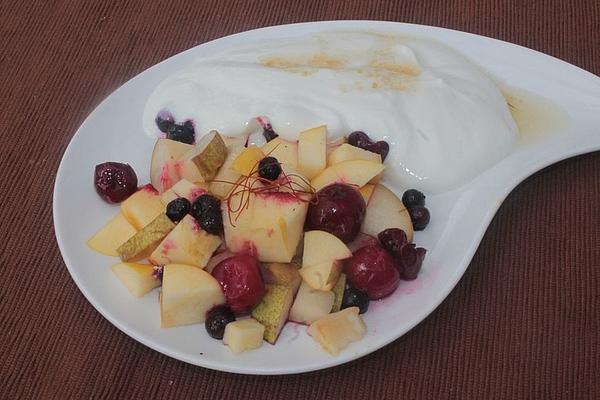 Fruits with Lime Cream