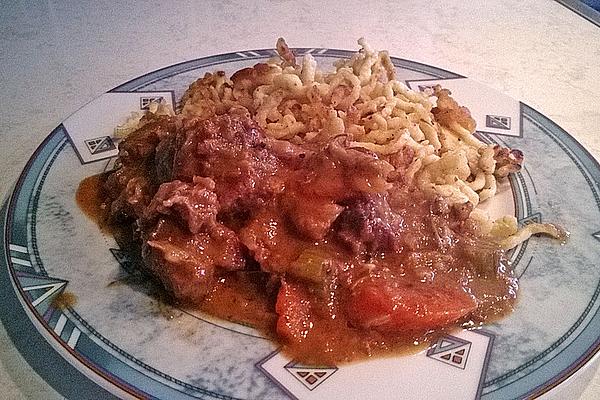 Game Goulash with Spaetzle