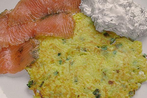 Giant Rosti with Herb Quark and Salmon