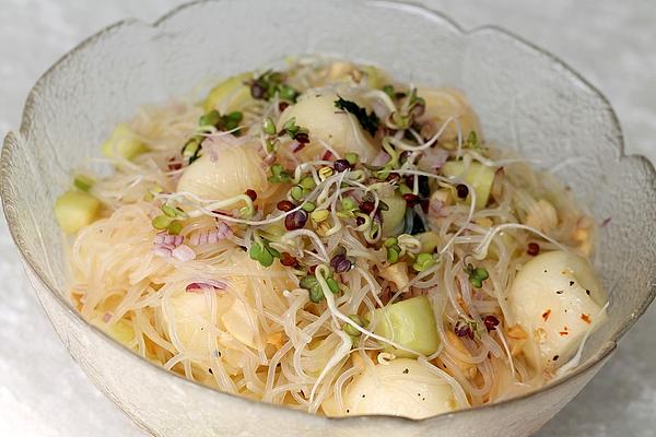 Glass Noodle Salad with Cucumber and Melon