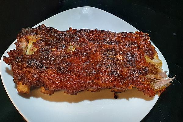 Glazed 8 Hour Spare Ribs Out Of Oven – Slow Cooked