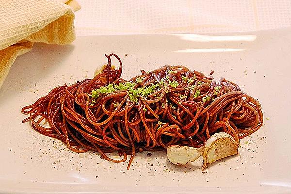 Glazed Red Wine Spaghetti